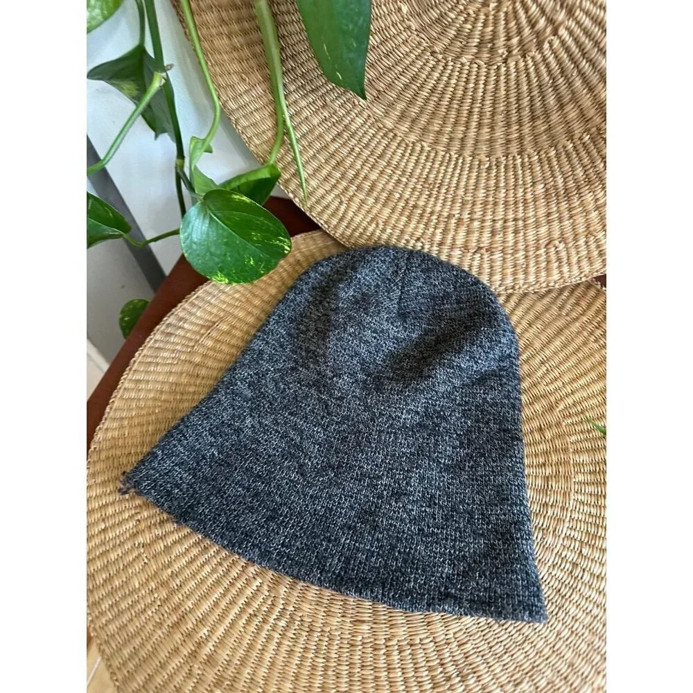 Black and white adult beanie